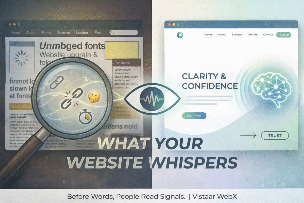what your website is accidentally telling visitors about a business